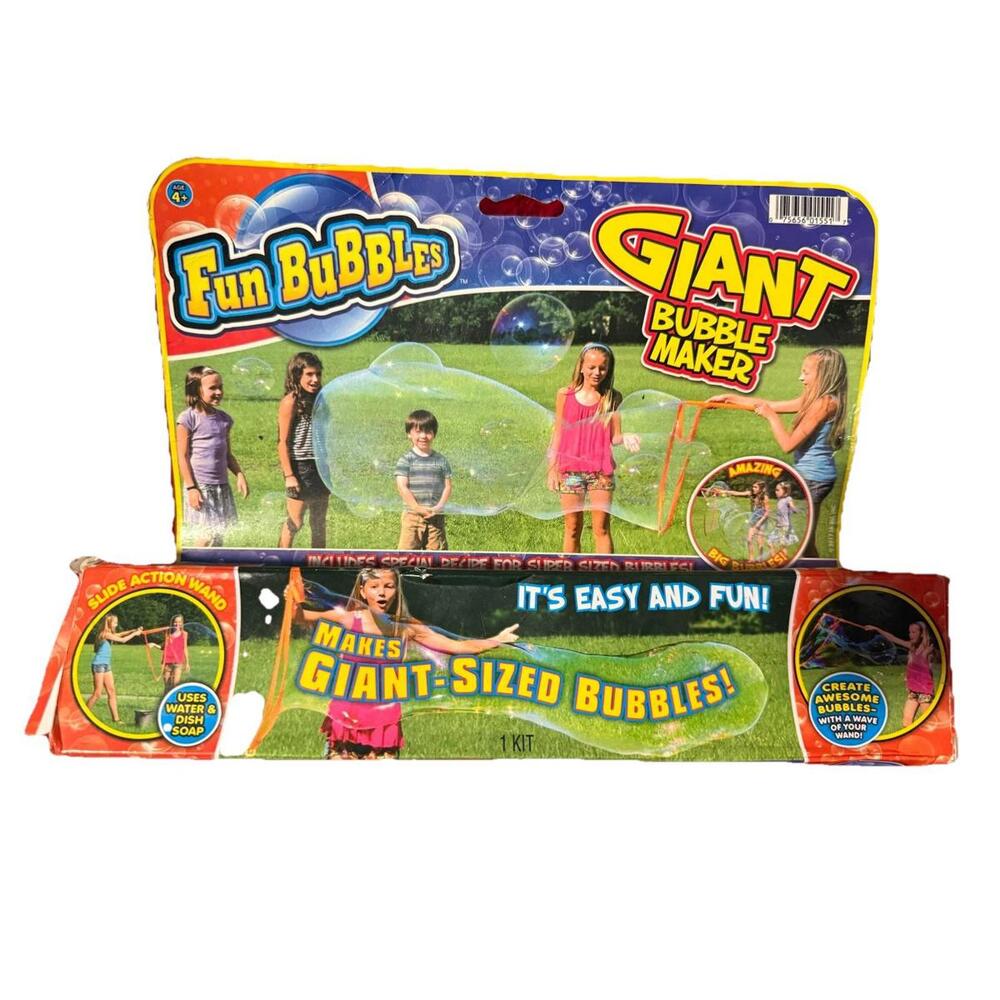Giant Bubble Maker Kit with Slide Action Wand for Ages 4+ MPN 9523